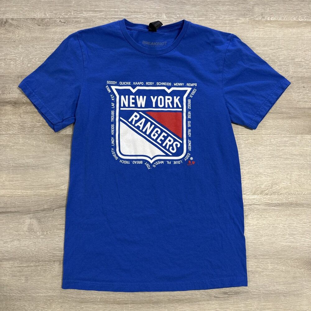 New York Rangers Hockey Shirt Men’s Blue Size Small NHL Licensed
